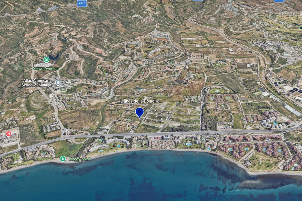 Vista de la ubicación de la promoción en Estepona